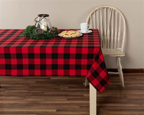 buffalo plaid tablecloth round|buffalo plaid tablecloth hobby lobby.